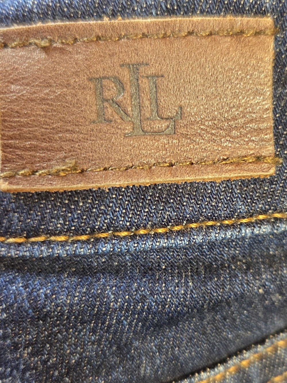 Ralph Lauren Premier Straight-Leg Mid/Dark Blue Jeans Size 8 - Picture 7 of 8